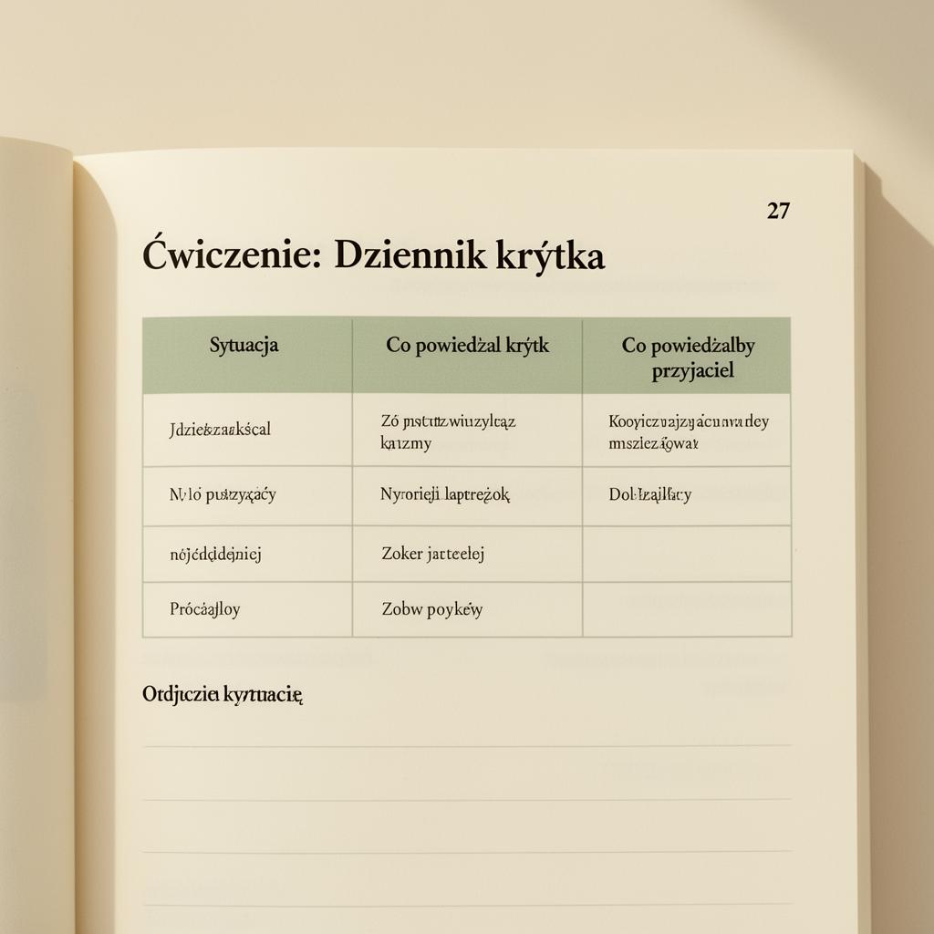 Podgląd strony z ebooka „Nigdy nie jestem dość dobra" — Ćwiczenia i tabele do druku — od razu do użycia